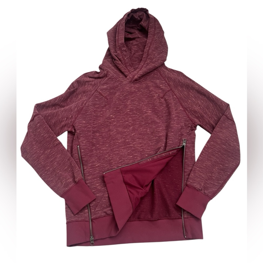 Lululemon Om & Roam Heathered Rust Berry Pullover Hoodie - Size 6 - Picture 2 of 8